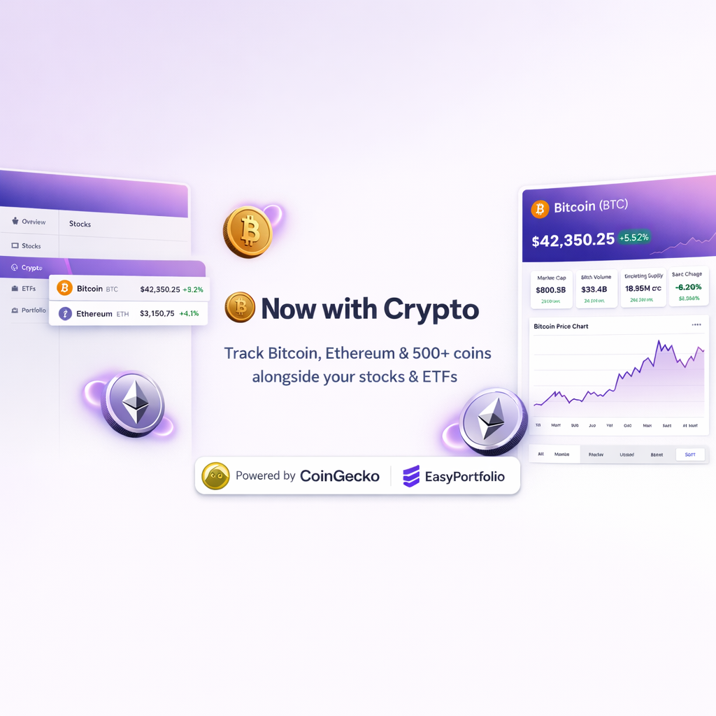 Track Your Crypto Portfolio Alongside Stocks & ETFs